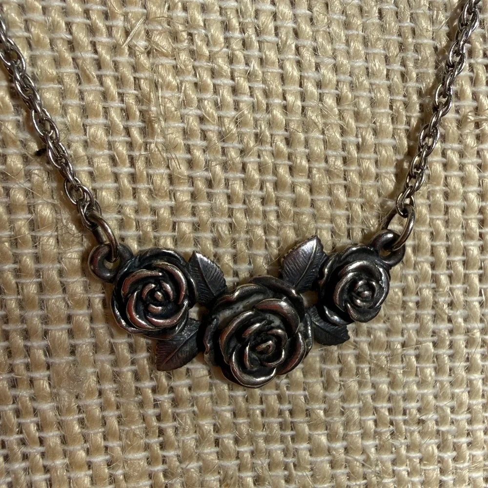 James Avery Sterling Silver Rose Necklace - Picture 5 of 6